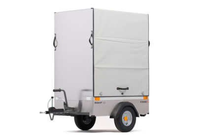 KYBURZ PAH-F Anhänger für DXP & DXC Elektro Nutzfahrzeuge. Praktische seitliche Beladung. Optimal für Lieferdienste, Paketdienste, Lager, Logistik-Unternehmen, Industrieunternehmen, Gewerbebetriebe, Kommunen und Gemeinden.