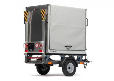 KYBURZ PAH-W Anhänger mit Wechselbox und Seilwinde für die Werkstatt, Lager, Logistik-Unternehmen, Industrieunternehmen, Gewerbebetriebe, Kommunen und Gemeinden sowie Lieferdienste.