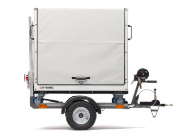 KYBURZ PAH-W Anhänger mit Wechselbox und Seilwinde für die Werkstatt, Lager, Logistik-Unternehmen, Industrieunternehmen, Gewerbebetriebe, Kommunen und Gemeinden sowie Lieferdienste.