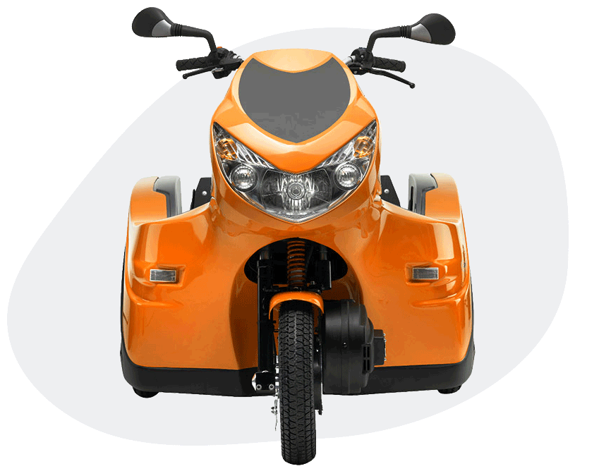 Pendel elektrischer Scooter für Rollstuhlfahrer. Perfekte Flexibilität und Mobilität mit dem Rollstuhl in der Stadt und auf dem Land.