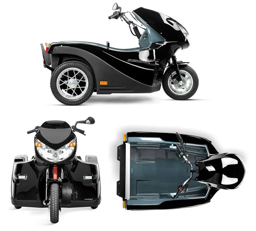 HUKA Pendel Rollstuhlscooter für Rollstuhlfahrer. Perfekte Flexibilität und Mobilität mit dem Rollstuhl in der Stadt und auf dem Land.